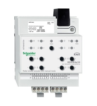 MTN649704 KNX roletový akční člen REG-K/4x/10+manuální režim, Schneider Electric