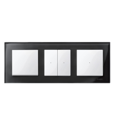 MTN404303 Rámeček 3násobný M-Elegance Onyx Black, Schneider Electric