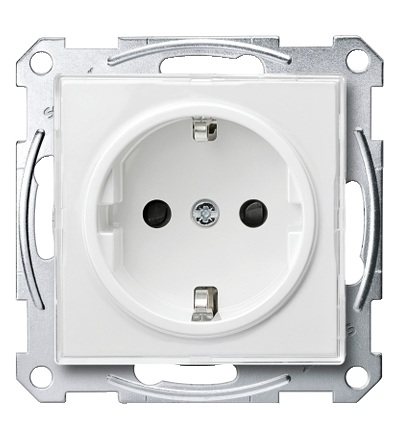 MTN2300-3500 SCHUKO zásuvka s průhledným krytem, s clonkou, bezšroubovými svorkami, M-Creativ, Schneider Electric