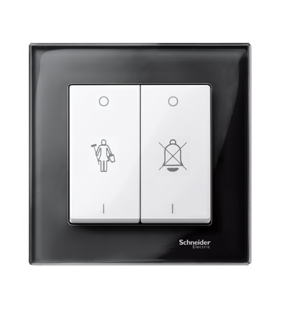 MTN432619 Kryt spínače dělený s potiskem, System M, polar, Schneider Electric