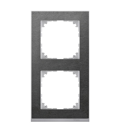 MTN4020-3669 Rámeček 2násobný M-Pure Decor, slate/aluminium, Schneider Electric
