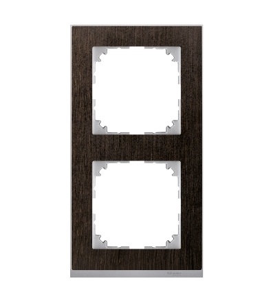 MTN4020-3671 Rámeček 2násobný M-Pure Decor, wenge/aluminium, Schneider Electric