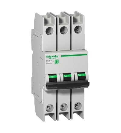 M9F53325 Jistič Multi9 C60BPR 3P D 25A 10kA 480Y/277V UL489 kab. oka, Schneider Electric