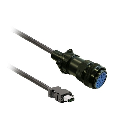 VW3M8D2AR50 encoder cable 5m shielded, BCH2 MIL conn., Schneider Electric