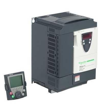 ATV71HU55S6X Frekvenční měnič 5,5 kW, In = 9 A, 3 x 500 až 600 V, včetně terminálu, Schneider Electric