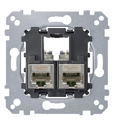 MTN4575-0012 Datová zásuvka 2xRJ45, kat. 5e, STP, Actassi S-One, Schneider Electric