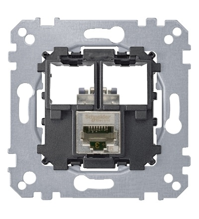 MTN4576-0021 Datová zásuvka RJ45, kat. 6A, 10 Gb, STP, Actassi S-One, Schneider Electric