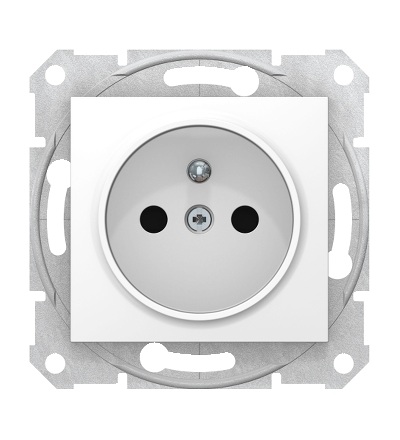 SDN2800721 Zásuvka 2P+PE bezšroubová dětské clonky, polar, Schneider Electric