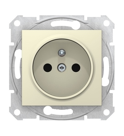 SDN2800747 Zásuvka 2P+PE bezšroubová dětské clonky, beige, Schneider Electric