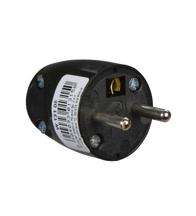 W13105 W-131 vidlice přímá (2P+PE), černá, ELDA, Schneider Electric