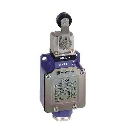XCKL115H7 Polohový spínač XCKL-termoplastická páka s kladkou-1V+1Z-mžiková funkce-1/2NPT, Schneider Electric