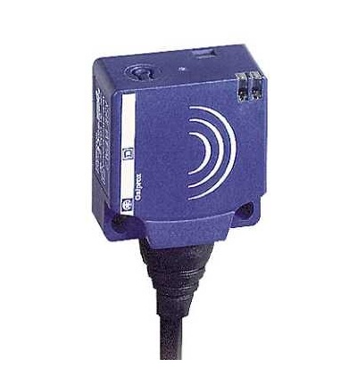 XS8E1A1PAL2 Indukční čidlo XS8 26x26x13, PBT, Sn10/15mm, 12..24VDC, kabel 2m, Schneider Electric