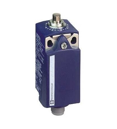 XCKP2110M12 Polohový spínač XCKP, kovový čep, 1Z+1V, mžik. funkce, kabel. vstup M12, Schneider Electric