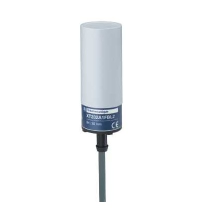 XT232A1FAL2 Kapacitní čidlo, XT1, válcová O 32mm, plast, Sn 20mm, kabel 2mm, Schneider Electric