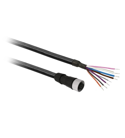 XZCP29P12L20 Konektor M12- 8 pinů - 20m - PUR - přímý, Schneider Electric