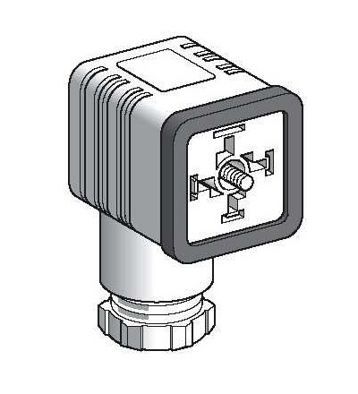 XZCC43FCP40B Konektor-samice-DIN 43650A-4-pin-konektor s ohybem-kabel.průchodka Pg 11, Schneider Electric