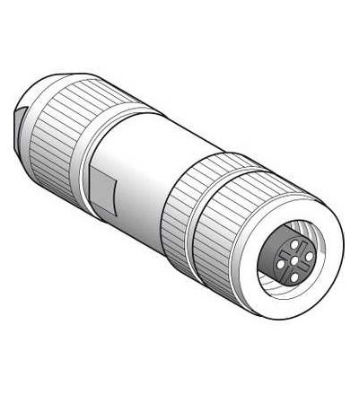 XZCC12FDB50R Samice, M12, 5-pin, stíněný přímý konektor, Schneider Electric