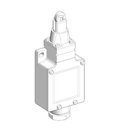 XCKL102 Polohový spínač XCKL, čep s ocel. kladkou, 1Z+1V, mžik., kabelová průchodka, Schneider Electric