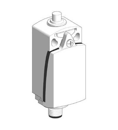 XCKD2110M12 Polohový spínač XCKD, kovový čep, 1Z+1V, mžik. funkce, M12, Schneider Electric