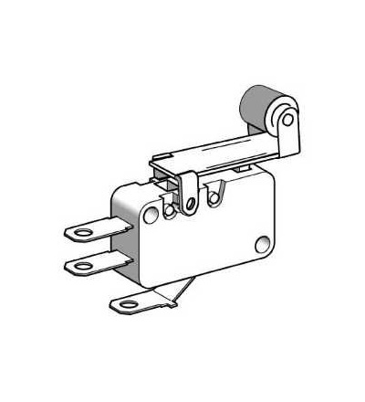 XEP3S1W3B529 Miniaturní polohový spínač, páka s kladkou, 6,35mm kabel.nacvak.čep, Schneider Electric