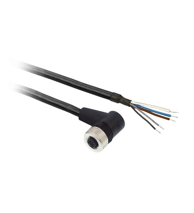 XZCP12V12L2 Konektor M12- 5 pinů, s kabelem - 2m - PUR - 90°, Schneider Electric