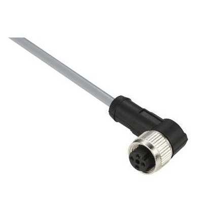 XZCPV1264L5 Kabel s konektoremXZ, samice zahnutá, M12, 5 pin, kabel PVC 5m, Schneider Electric