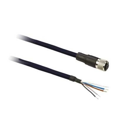 XZCPV11V12L2 Kabel s konektorem XZ -samice přímá, M12, 5 pin, kabel PVC 2m, Schneider Electric