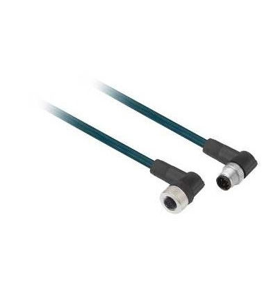 XZCR1512041C2 Propojovací kabel XZ-samec přímý M12 4-pin-samice s kolenem M12 4-pin-PUR 2m, Schneider Electric