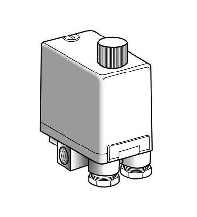 XMPE12C2641C Tlakové čidlo XMP, 12 bar, 3xG 1/4 samice, 3V, ON/OFF ovládání páčkou, Schneider Electric