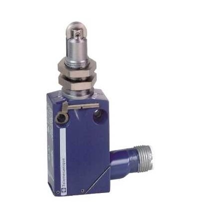 XCMD21F2M12 Polohový spínač XCMD, M12 čep s ocelovou kladkou, 1V/Z, mžik. funkce, M12, Schneider Electric