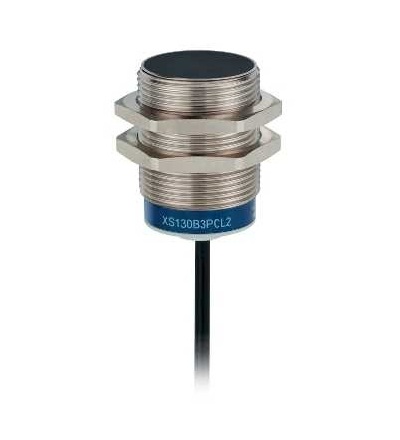 XS130B3PCL2 Indukční čidlo XS1 M30, PNP Z&V, lícující, Sn15mm, 12..24VDC, kabel 2m, Schneider Electric