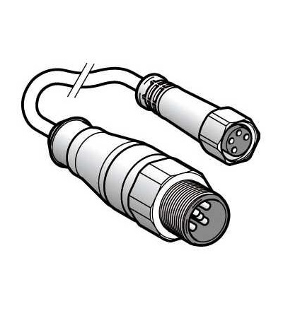 XZCRA150941J2 Propojovací kabel XZ, samec přímý M12 4-pin, samice přímý M8 4-pin, PVC 2m, Schneider Electric