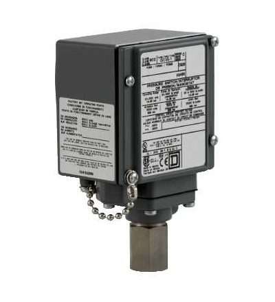 9012GCW3 Tlakový spínač 9012G, nastavitelný rozsah, 2meze, 170 až 5600 psig, Schneider Electric
