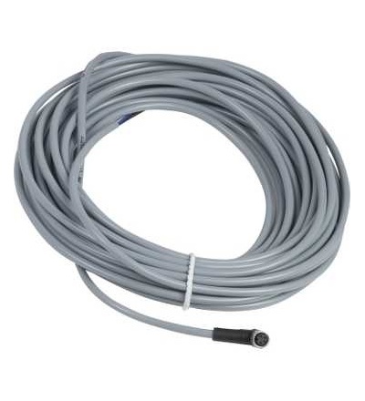 XZCPV1041L10 Kabel s konektoremXZ, samice zahnutá, M8, 4 pin, kabel PVC 10m, Schneider Electric