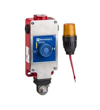 XY2CH14253 Emergency pull, wire, rope length = 15m, cap, 1NO+1 NC, LM24, Schneider Electric