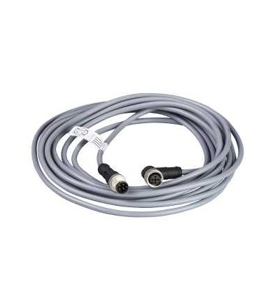 XZCRV1512041C5 Kabel s konektorem XZ-samec přímý M12 4-pin-samice s ohybem M12 4-pin-PVC 5m, Schneider Electric
