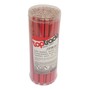 TOPTRADE tužka tesařská, červená, v dóze, sada 50 ks, 180 mm 600206