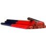 TOPTRADE tužka tesařská, ovál, červenomodrá, sada 12 ks, 180 mm 600202