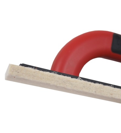 TOPTRADE hladítko ABS,  plst bílá, PROFESSIONAL, 250 x 130 x 8 mm 905673
