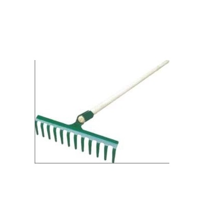 TOPTRADE hrábě standard, s dřevěnou násadou, 12 zubů 105594