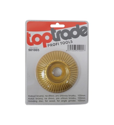 TOPTRADE kotouč brusný, rašplový, na dřevo, pro úhlovou brusku, 100 mm 501005