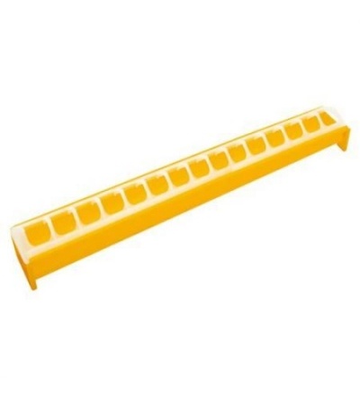 TOPTRADE krmítko plastové, žlabové, zasouvací, pro kuřata, kachňata, housata, 400 mm 308068