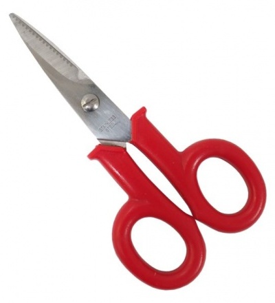 TOPTRADE nůžky se zahnutým ostřím, elektrikářské, univerzální, 145mm 900221