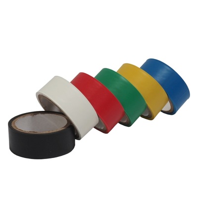 TOPTRADE páska elektroizolační, barevná, 19 x 0,13 mm x 3 m, set 6 ks 701423