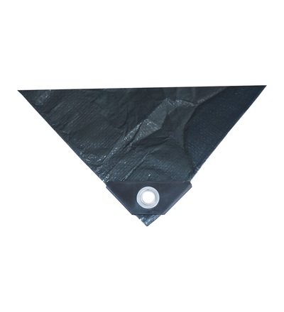 TOPTRADE plachta krycí , antracit, s kovovými oky, 3 x 4 m, 100 g / m2 601156