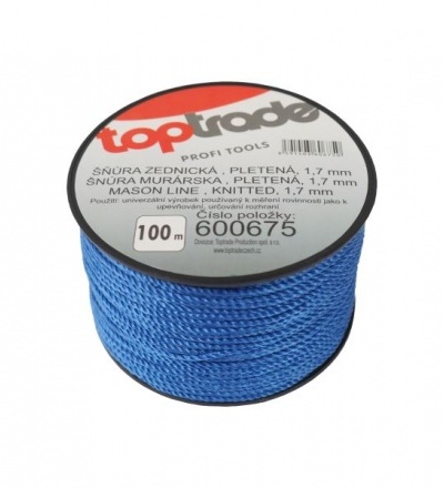 TOPTRADE šňůra zednická, pletená, O 1,7 mm / 100 m 600675