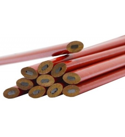 TOPTRADE tužka tesařská, červená, sada 12 ks, 180 mm 600009