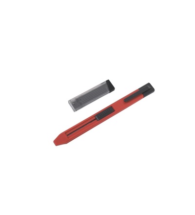 TOPTRADE tužka tesařská, posuvná, tvrdost HB + 6 ks náhradních tuh, 170 mm 600208