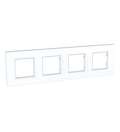 MGU2.708.18 Unica Quadro, krycí rámeček, čtyřnásobný, H71/V71, polar, Schneider Electric