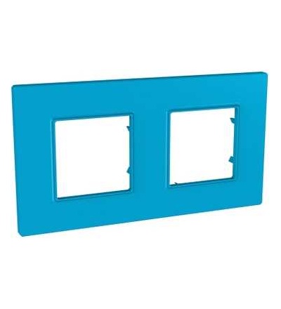 MGU4.704.26 Unica Quadro Natura, krycí rámeček, dvojnásobný, H71/V71, aqua, Schneider Electric